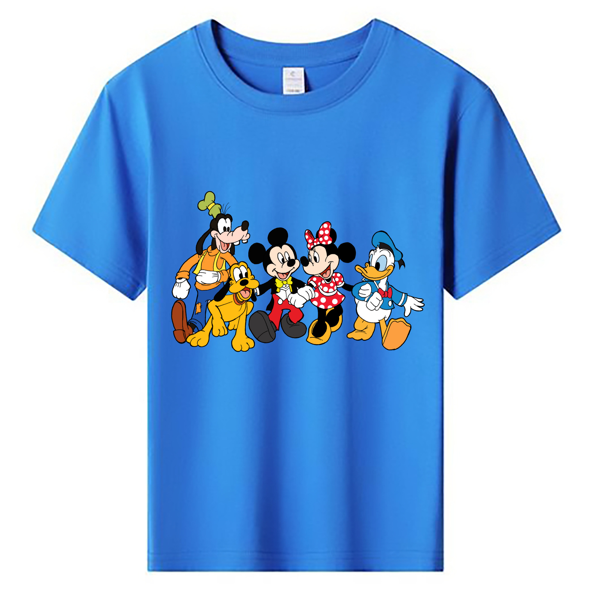 （画像用） ミッキーマウス Mickey Mouse 綿100％キッズTシャツ（フロントプリント）
